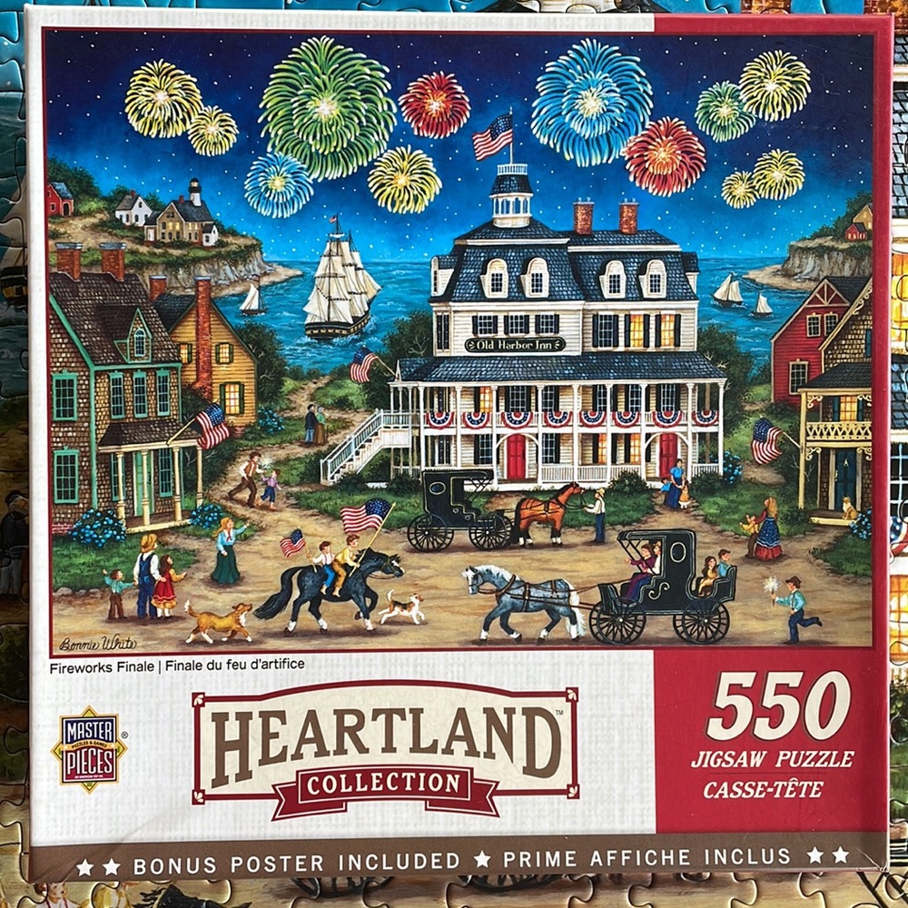 Master Pieces Jigsaw Puzzle. Heartland Collection- Fireworks Finale. 550 Pieces